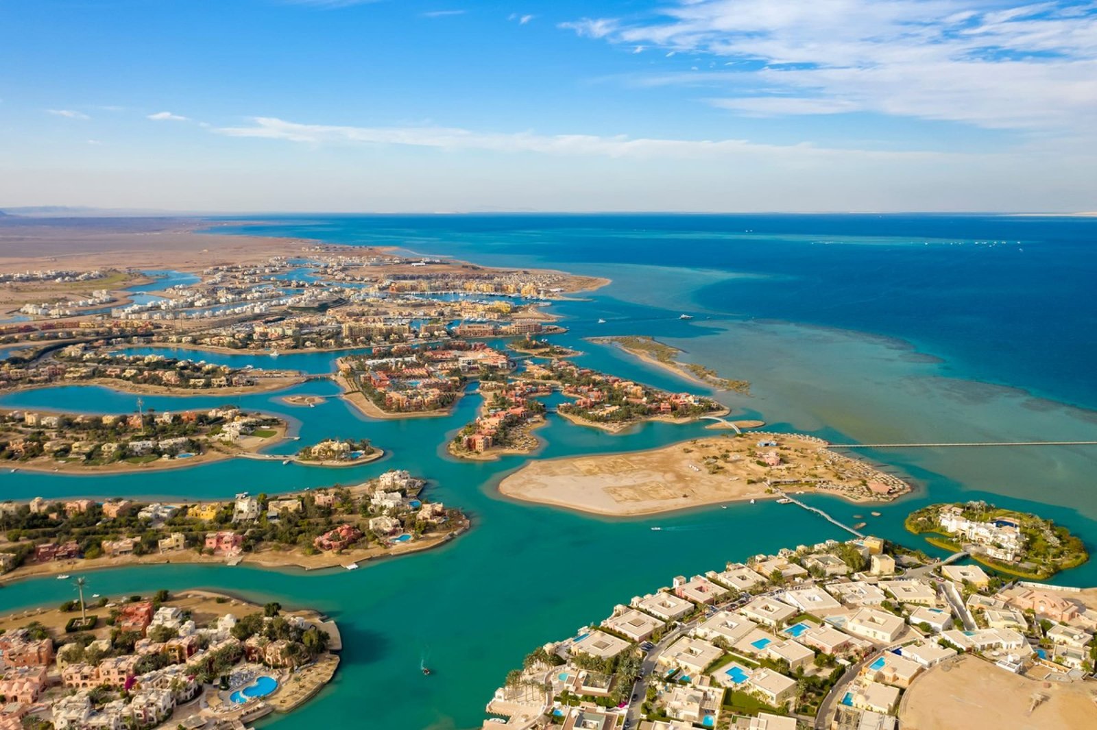 El Gouna Tour deutsch - Blick auf die Lagunenstadt