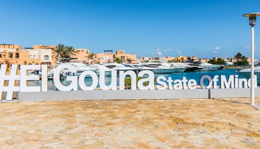 Hurghada Ausflüge ab El Gouna - Panoramablick auf das Rote Meer bei Sonnenuntergang