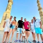 Hurghada City Tour deutsch - Panoramablick auf die El-Mina-Moschee bei Sonnenuntergang